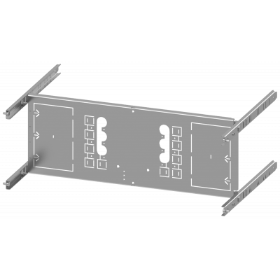 SIVACON S4 EBS SENTRON 3VA 3VA20 (100 A) 3-pole Mounting position horizontal Fixed mounting, Plug-in base, Insert Number of switches 1 Height 200 mm d. 8PQ60008BA08