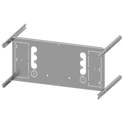 SIVACON S4 EBS SENTRON 3VA 3VA23 (400 A) 4-pole Mounting position horizontal Plug-in base, Insert Number of switches 1 Height 250 mm device holder Wid. 8PQ60008BA26