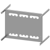 SIVACON S4 EBS SENTRON 3VA 3VA23 (400 A) 3-pole Upright mounting position Plug-in socket Number of switches 3 Height 400 mm Width 600 mm Branch height. 8PQ60008BA56