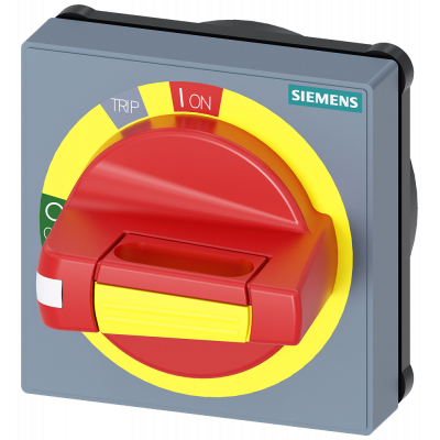 Handle with masking frame Emergency stop without tolerance compensation with door opening position Accessory for: 3VM 100/160/250 3VA1/2 100/160/250 3. 8UD17210AC15
