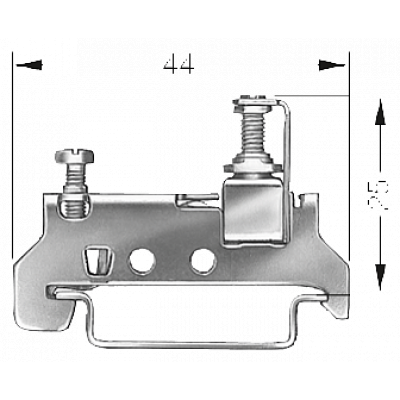 PE terminal, blank, size 6 ,1 screw-type terminal. 8WA10101PH01