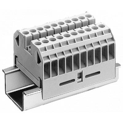 КЛЕММНЫЙ БЛОК ТЕРМОПЛАСТИКОВАЫЙ РАЗМЕР 2,5 1-10-ПОЛЮСН. ВИНТ. ПОДСОЕДИНЕНИЕ С МАРКИРОВКОЙ. 8WA10110DF22