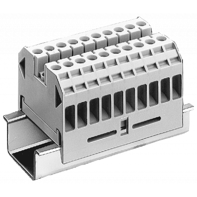 КЛЕММНЫЙ БЛОК ТЕРМОПЛАСТИКОВАЫЙ РАЗМЕР 4 1-10-ПОЛЮСН. ВИНТ. ПОДСОЕДИНЕНИЕ С МАРКИРОВКОЙ. 8WA10110DG22