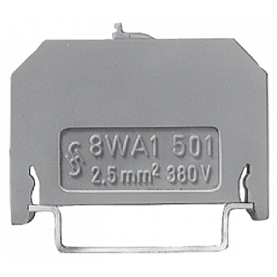 Through-type terminal sectionalizing feature screw-type terminal two-sided 6 mm size 2.5. 8WA1501
