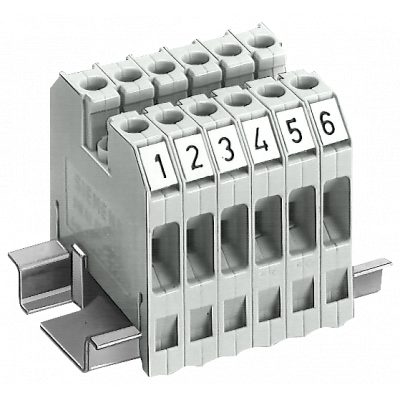 24-pole terminal strip labeled 1 to 24. 8WA19050X