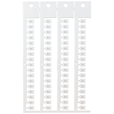 Inscription label, front, with L+, horizontal, terminal width: 5 mm, H: 7 mm, .... 8WA83472AF