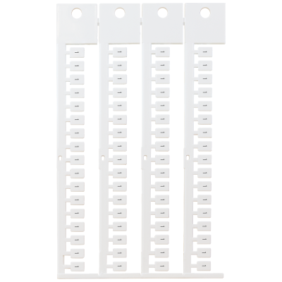 Inscription label, front, with 1, vertical, terminal width: 5 mm, H: 7 mm, white. 8WA83480AA