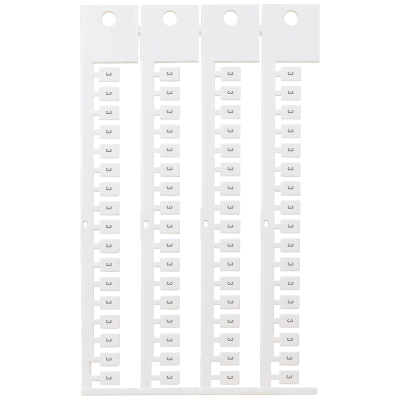 Inscription label, front, with 3, vertical, terminal width: 5 mm, H: 7 mm, white. 8WA83480AC