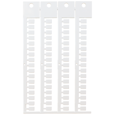 Inscription label, front, vertical, terminal width: 5 mm, H: 7 mm, white. 8WA83482AY