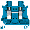 Through-type terminals with screw terminal Terminal size 2.5 mm2 Terminal width 5.2 mm color blue. 8WH10000AF01