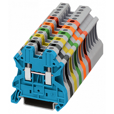 Terminal block, 2.5 mm2 orange screw mounting 2 connections orange. 8WH10000AF04