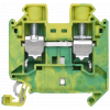 Through-type PE terminal with screw terminal Terminal width 12.0 mm Color green-yellow Cross-section: 16 mm2. 8WH10000CK07