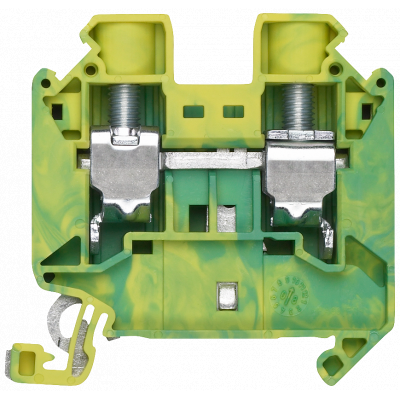 Through-type PE terminal with screw terminal Terminal width 12.0 mm Color green-yellow Cross-section: 16 mm2. 8WH10000CK07