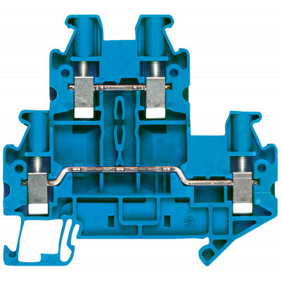 Two-tier terminals with screw terminal Terminal size 4.0 mm2 Terminal width 6.2 mm color blue. 8WH10200AG01