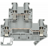 Two-tier terminals for components, 2.5 mm2 Screw mounting gray for component connection. 8WH10205LF00