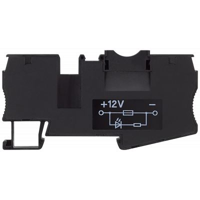 Fuse terminal with illuminated display, 12 V DC with 4 mm² spring-loaded connection, for MCB.. 8WH20001BG28