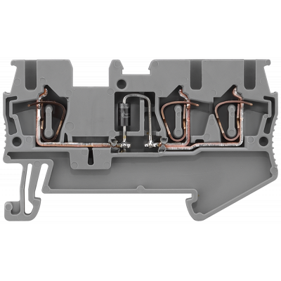 Diode terminal, with spring-loaded connection, 3 clamping points passage from right to.. 8WH20035CF00