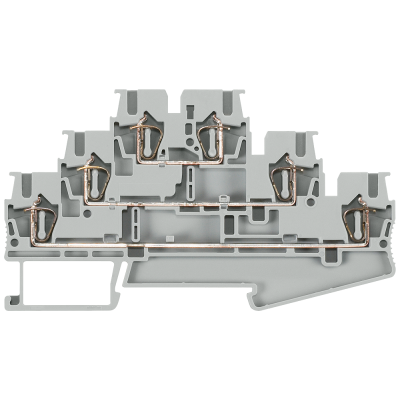 Three-tier terminal 2.5 mm2  gray  width 5.2 mm. 8WH20300AF00