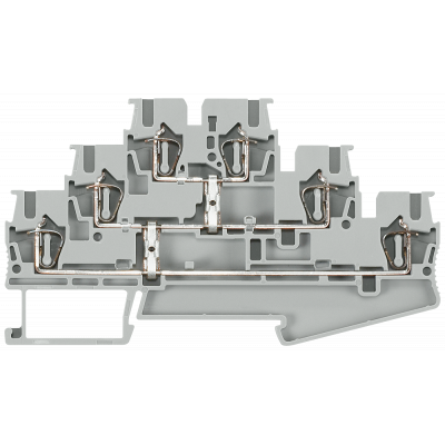 Three-tier terminal 2.5 mm2  1 potential for the 3 L  gray  width 5.2 mm. 8WH20350AF00