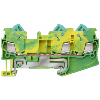 Protective conductor terminal with quick-connect technology 3 connection points, Cross-section: 0.25-1.5 mm2, Width: 5.2mm, Color: green-yellow. 8WH30030CE07