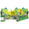 Protective conductor terminal with quick-connect technology 3 connection points, Cross-section: 0.5-2.5 mm2, Width: 6.2mm, Color: green-yellow. 8WH30030CF07