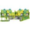 Protective conductor terminal with quick-connect technology 4 connection points, Cross-section: 0.25-1.5 mm2, Width: 5.2mm, Color: green-yellow. 8WH30040CE07