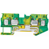 PE through-type terminal 4 mm2, 6.2 mm width green/yellow 4 clamping points. 8WH60040CG07