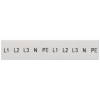 Inscription label, front, with L1, L2, L3, PE, N, vertical, terminal width: .... 8WH81202AA15