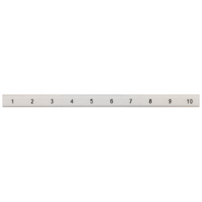 Inscription label, flat, with 1-10, vertical, terminal width: 10.2 mm, H: 6.4 mm. 8WH81215AB05