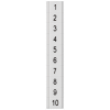 Inscription label, flat, with 1-10, horizontal, terminal width: 4.2 mm, H: .... 8WH81411AB05