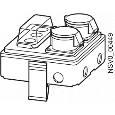 BD2-AK1/2CEE163S14 TAP-OFF UNIT 16A / 2X1POL D01+2 X3P.CEE. BVP:047167