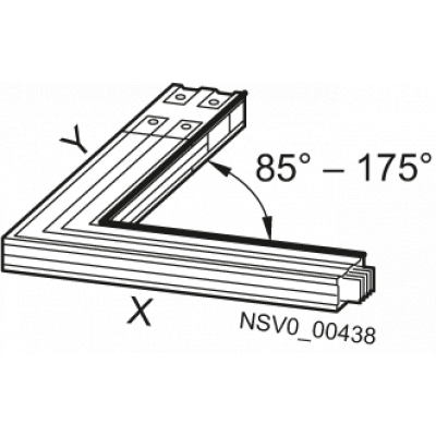 BD2A-400-LR-Y*-G* ELBOW RIGHT X 0,36M / Y 0,36M-1 ,25M 160A-400A WINKEL 85 GRAD-1 75 GRAD. BVP:261868