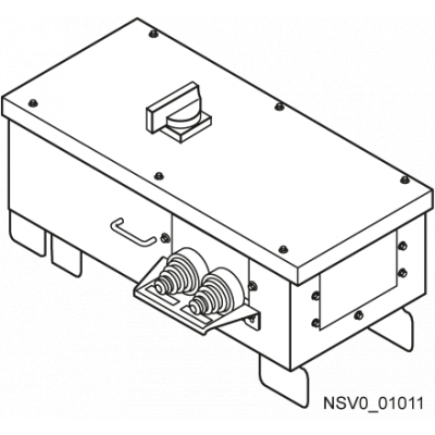 BD2-AK05/LSD-DC400-N TAP-OFF UNIT 400A / 1X 3 POLE WITH CIRCUITBREAKER 3VL4740 ROTARY DRIVE. BVP:610442