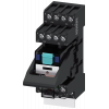 Plug-in relay complete unit 24 V DC, 4 change-over contacts LED module red standard plug-in base. LZS:PT5A5L24