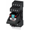 Plug-in relay complete unit 24 V AC, 4 change-over contacts LED module red standard plug-in base. LZS:PT5A5R24