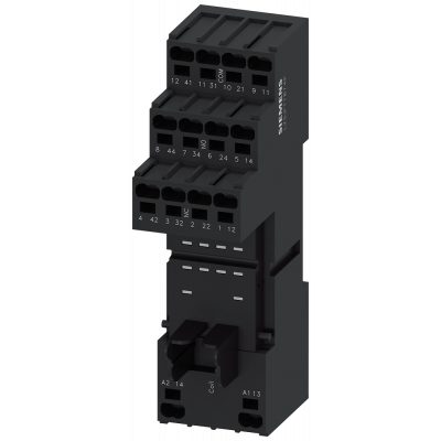 Plug-in base for PT relay 4 change-over contacts, plug-in terminal (push in. LZS:PT7874P